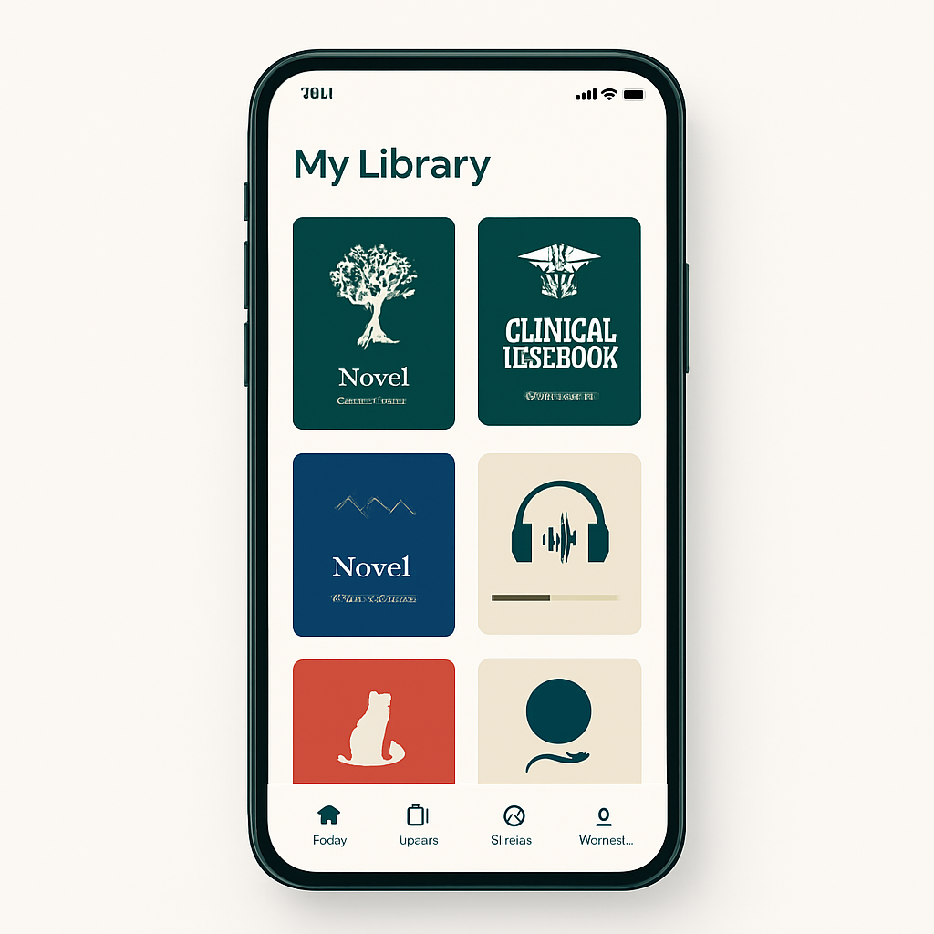 Publish360 reader app — unified library of eBooks and audiobooks